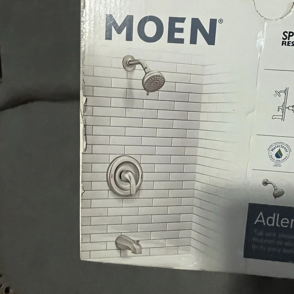 MOEN 82603 Adler Single Handle 4-Spray Tub Shower Faucet Chrome 1.8 GPM